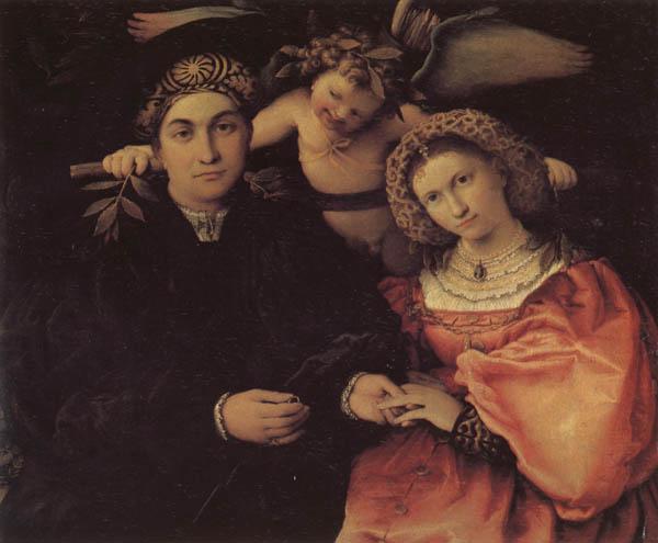 Lorenzo Lotto Portrait of Messer Marsilio and His Wife oil painting image